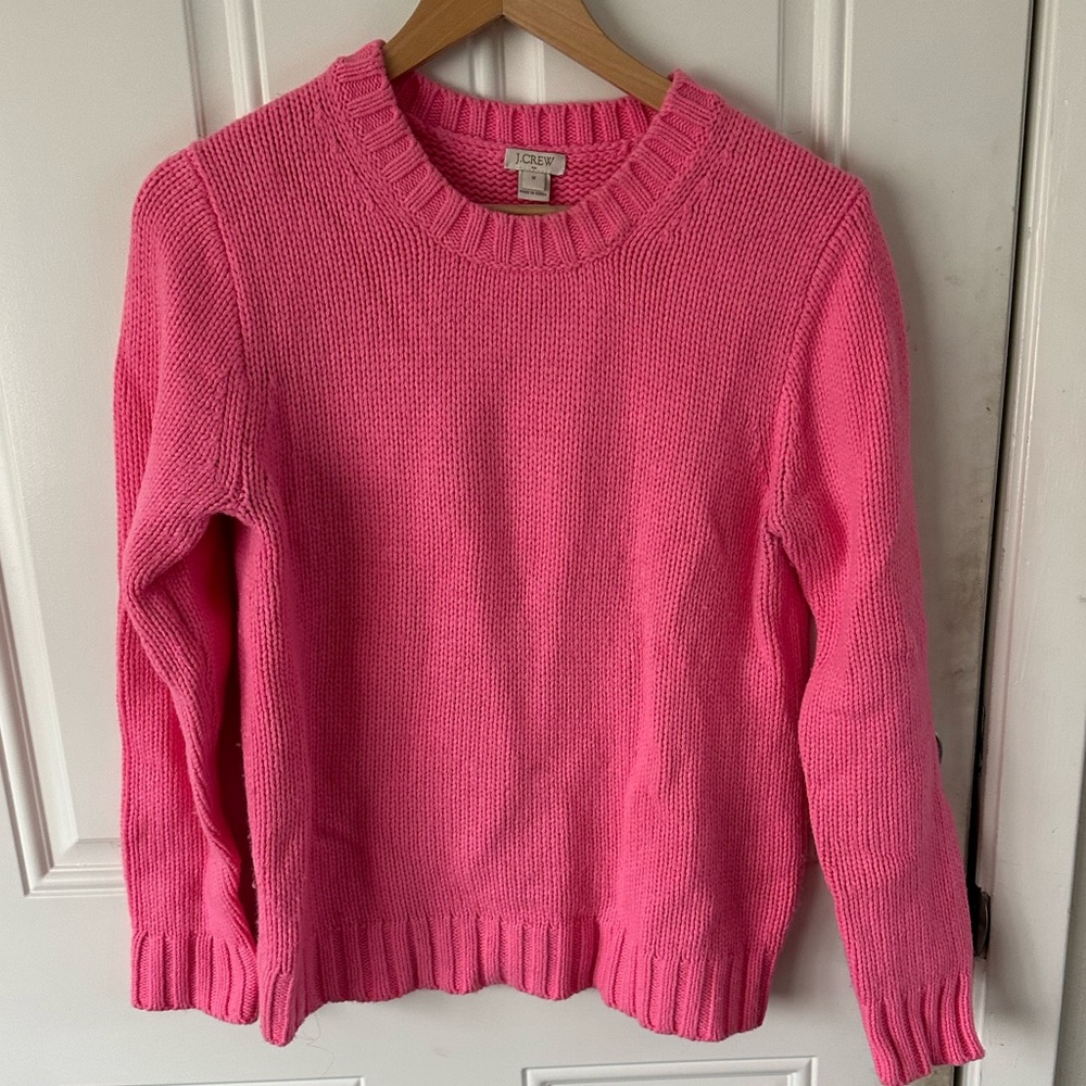 JCrew Factory pink crewneck sweater.  Size M